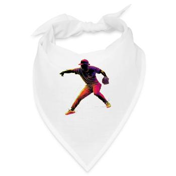 Baseballer Retrowave - Bandana - Weiß - Vorne