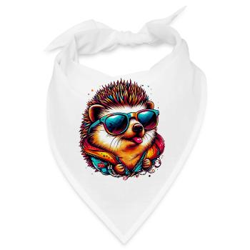 Igel - Bandana - Weiß - Vorne