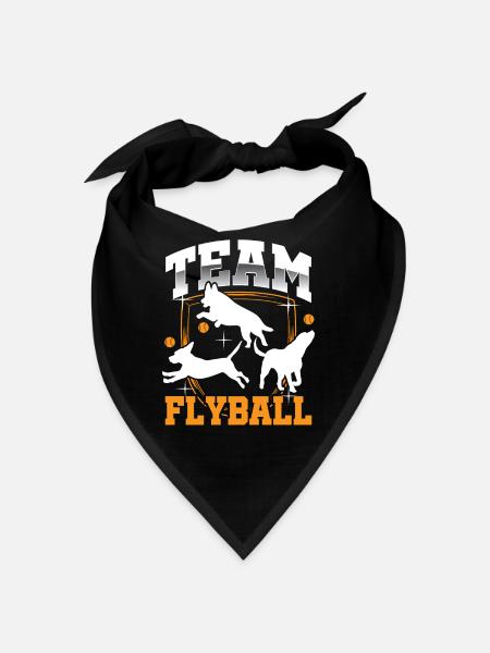 Flyball Canine Sport Agility Parcour Chien - Bandana - noir - Devant