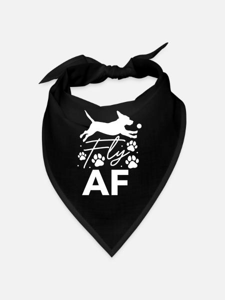 Flyball Canine Sport Agility Parcour Chien - Bandana - noir - Devant