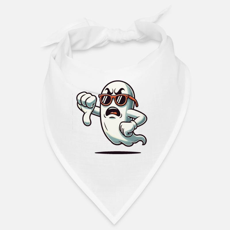 Cool Ghost Gives Thumbs Down Funny Halloween Bandana