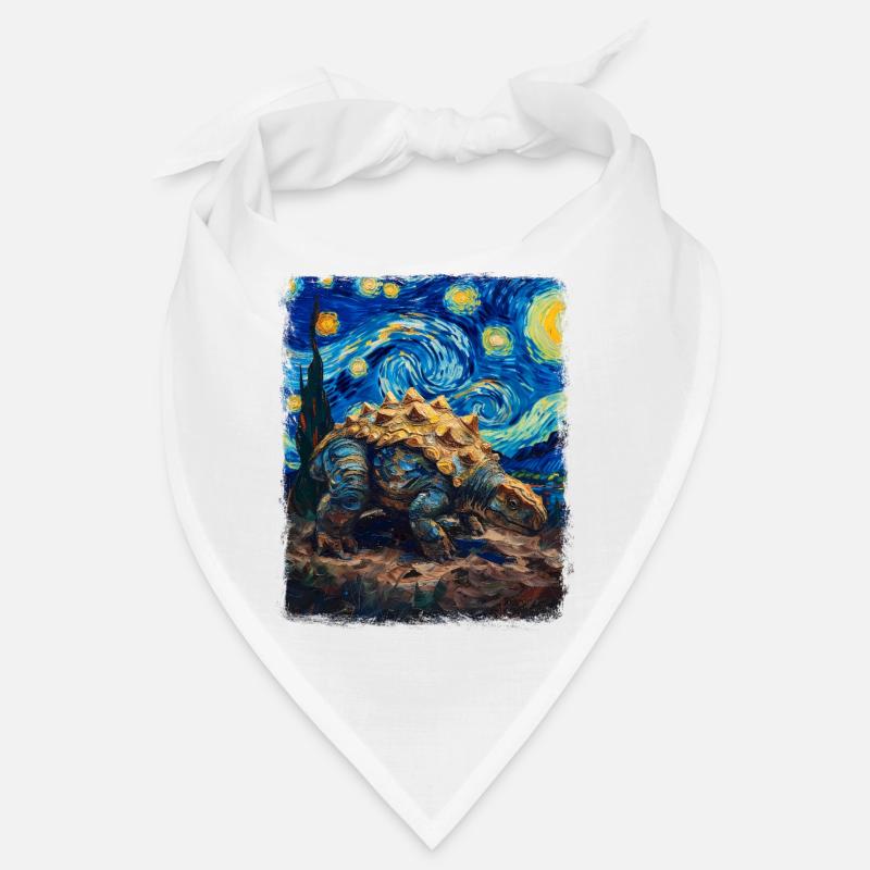 Ankylosaurus Dinosaurier Sternennacht Gemälde Bandana