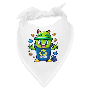 MÜLLTONNEN - Bandana - Weiß - Vorne