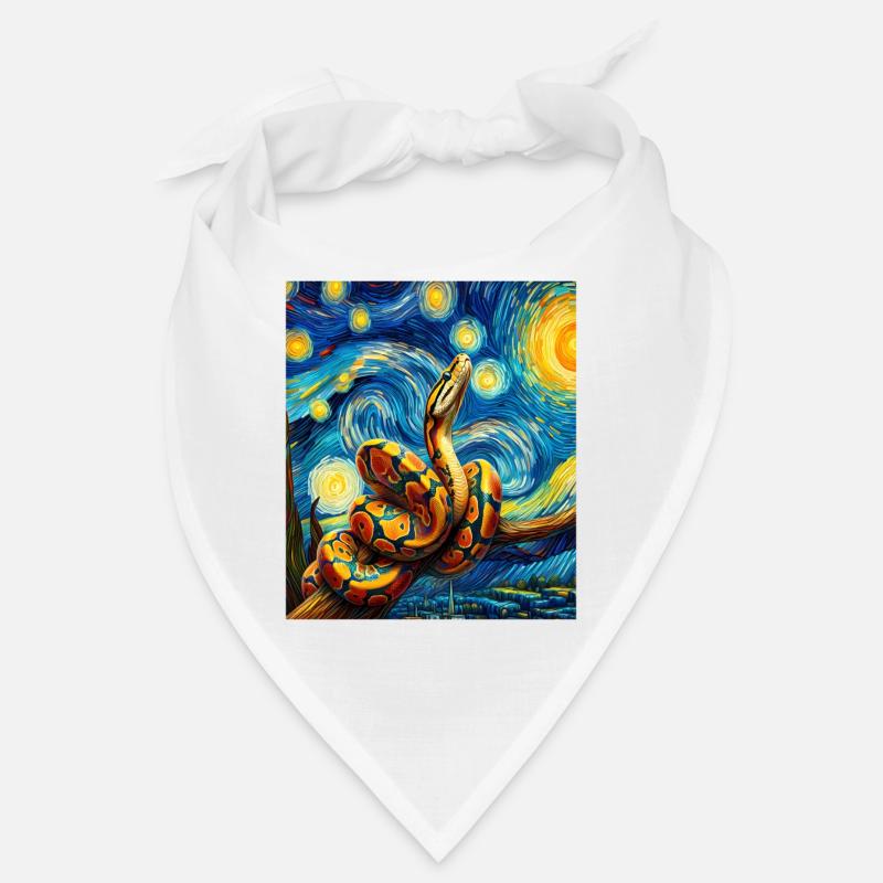 Peinture de nuit étoilée de serpent de python royal Bandana