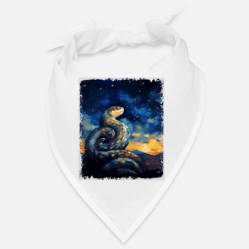 Peinture de nuit étoilée de serpent de python royal Bandana