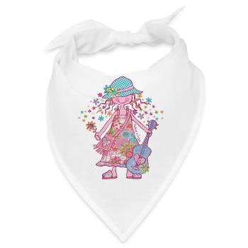 Hippie Girl - Bandana - Weiß - Vorne