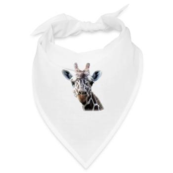 Giraffenkopf Foto Cool Hoher Tierkopf Grafik - Bandana - Weiß - Vorne