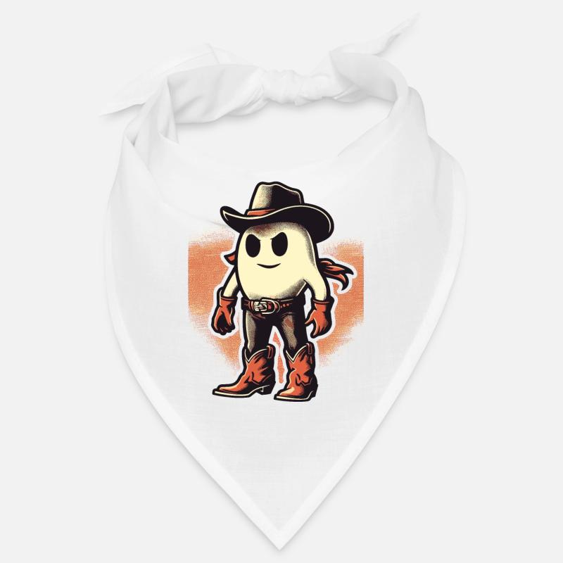 Funny Cowboy Ghost Hat Boots Creepy Bandana