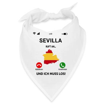 Sevilla Andalusien Spanien Urlaub Idee - Bandana - Weiß - Vorne