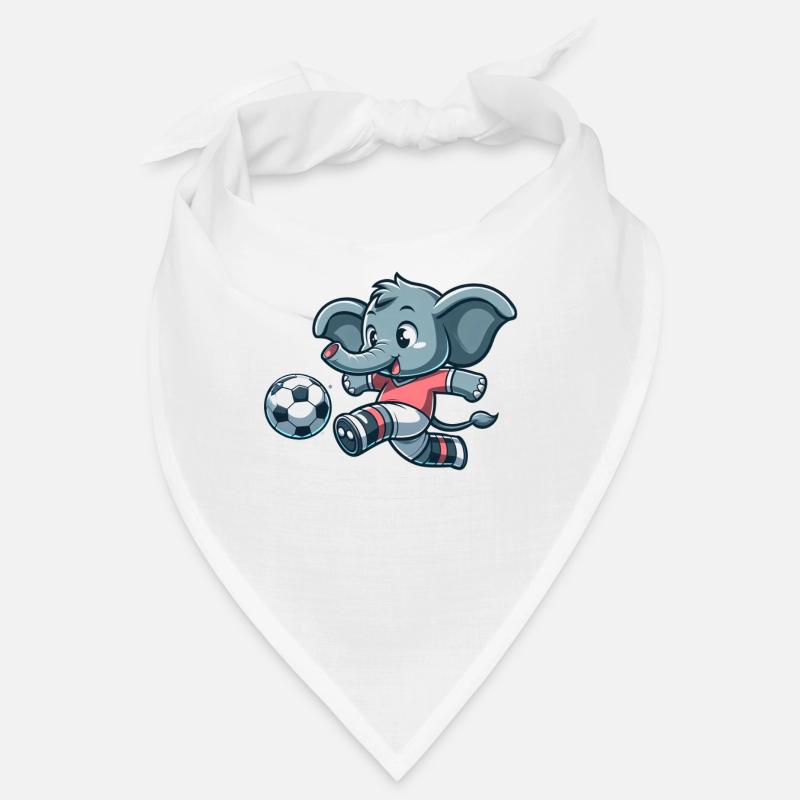 Cute Soccer Player Elephant Bandana