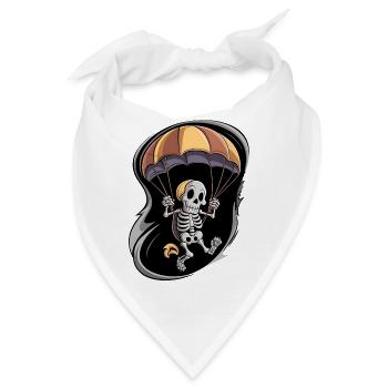 Besonderes Skelett mit Regenschirm und Christi Himmelfahrt - Bandana - Weiß - Vorne