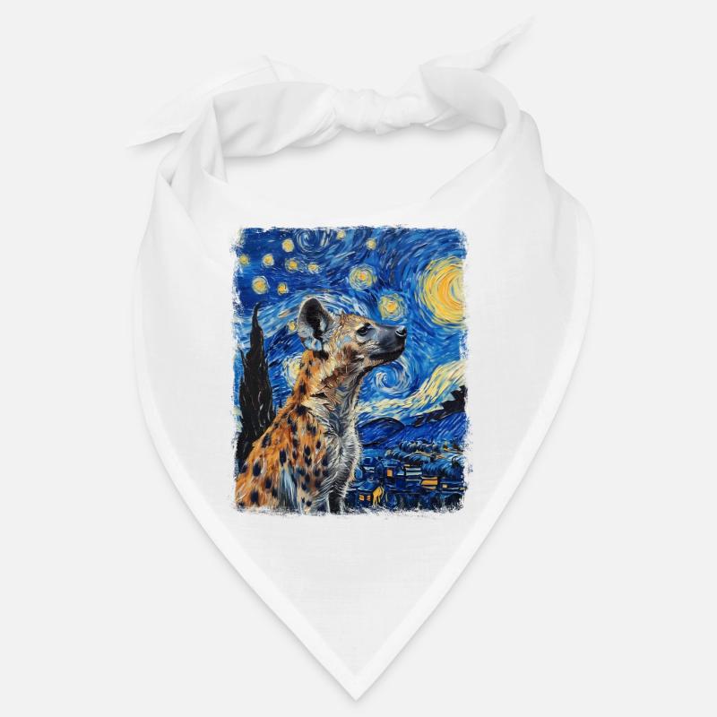 Hyäne Afrikanisches Tier Sternennacht-Gemälde Bandana