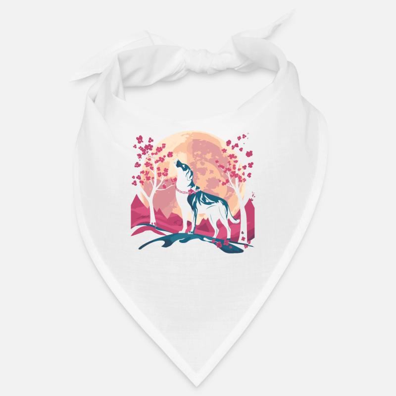 Labrador Japon Cerisier Fleur Lune Bandana