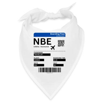 Hammamet Boarding Pass Urlaub Tunesien Idee - Bandana - Weiß - Vorne