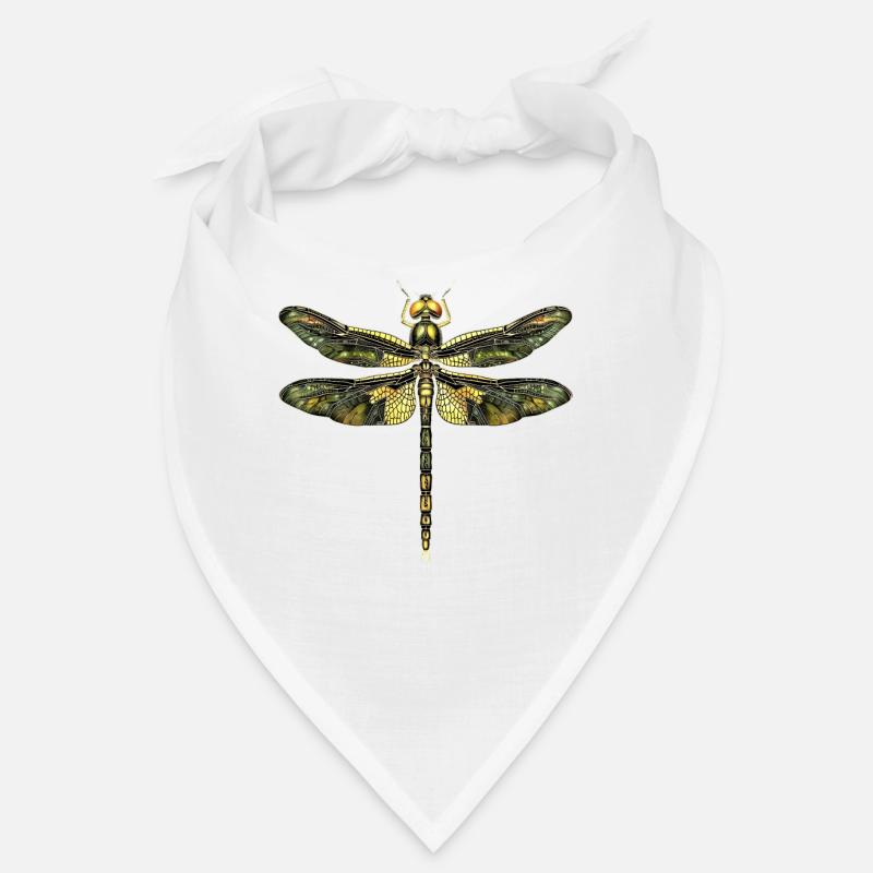 Libelle Dragonfly Bunte Flügel Süße Libellen - Bandana - Weiß