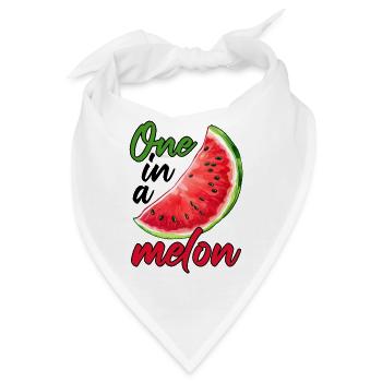 One In A Melon Lustige Melone Sommer - Bandana - Weiß - Vorne