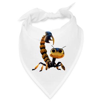 Skorpion Spinnentiere Scorpion Lustige Skorpione - Bandana - Weiß - Vorne