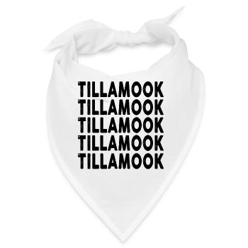 Tillamook County Oregon Regenbogen Textdesign - Bandana - Weiß - Vorne