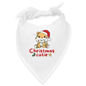 Hamster Weihnachten Hamster Christmas Cutie - Bandana - Weiß - Vorne