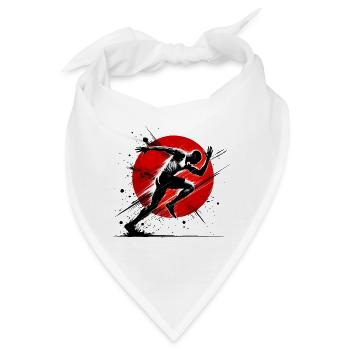 Dynamischer Läufer Athletischer Sportbegeisterter Design - Bandana - Weiß - Vorne