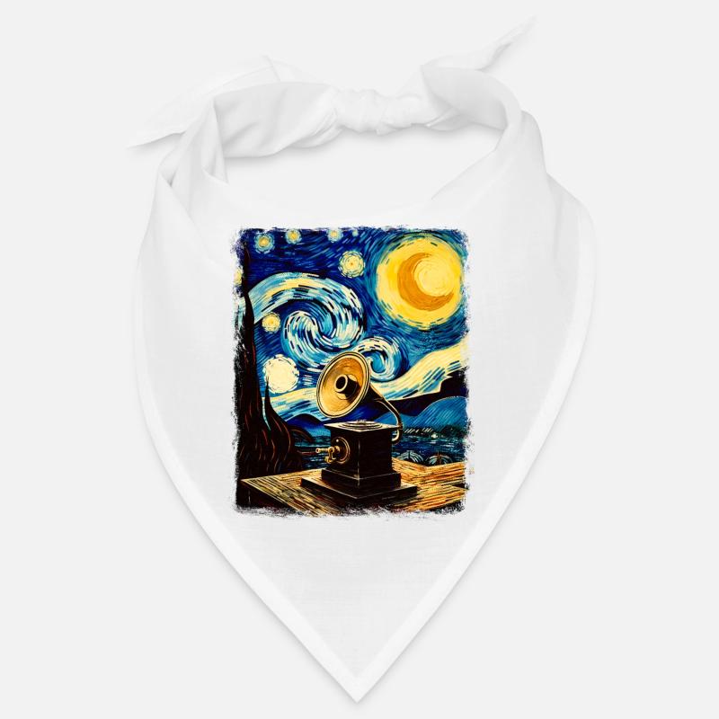 Gramophone Old School Platine Vinyle Nuit Étoilée Bandana