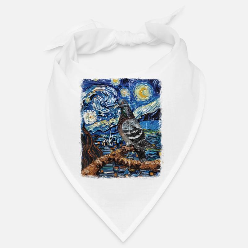Taubenjagd Taubenjäger Sternennacht Gemälde Bandana