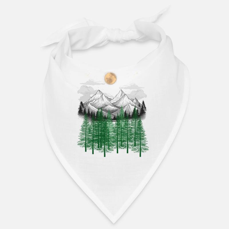 mountain forest nature mountains spruce tree Bandana