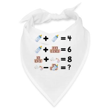 Können Sie diese mathematische Aufgabe lösen? - Bandana - Weiß - Vorne