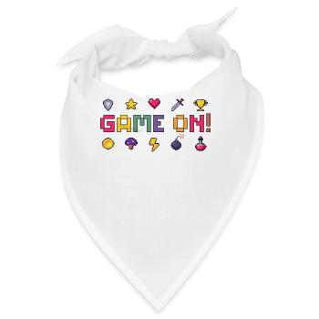 Pixel Game On! Retro Art - Bandana - Weiß - Vorne