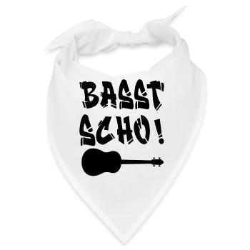 Basst scho - lustiges Musiker Design - Bandana - Weiß - Vorne