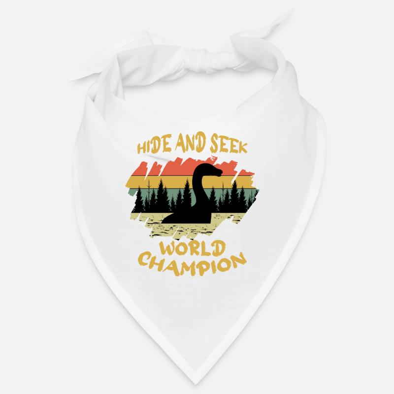 Hide Seek Champion Nessie Loch Ness Cryptid Retro Bandana