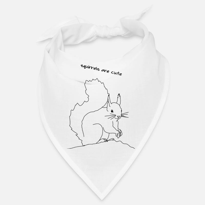 Squirrel cute, lineart Bandana