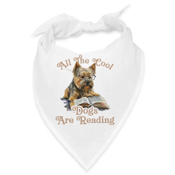 Alle Coolen Kids Lesen Hund - Bandana - Weiß - Vorne