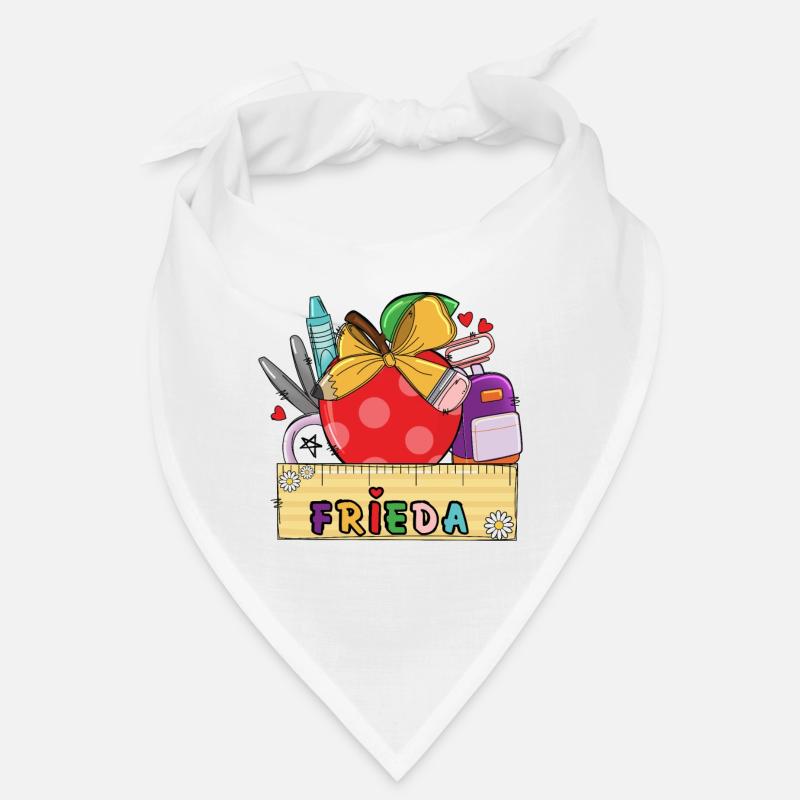 Personalized school bag with name Frieda Bandana
