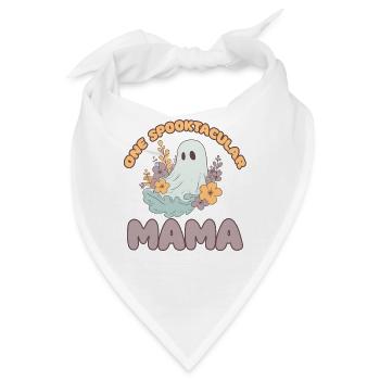 Halloween groovy Mama Geist Hippie Blumen Vintage - Bandana - Weiß - Vorne