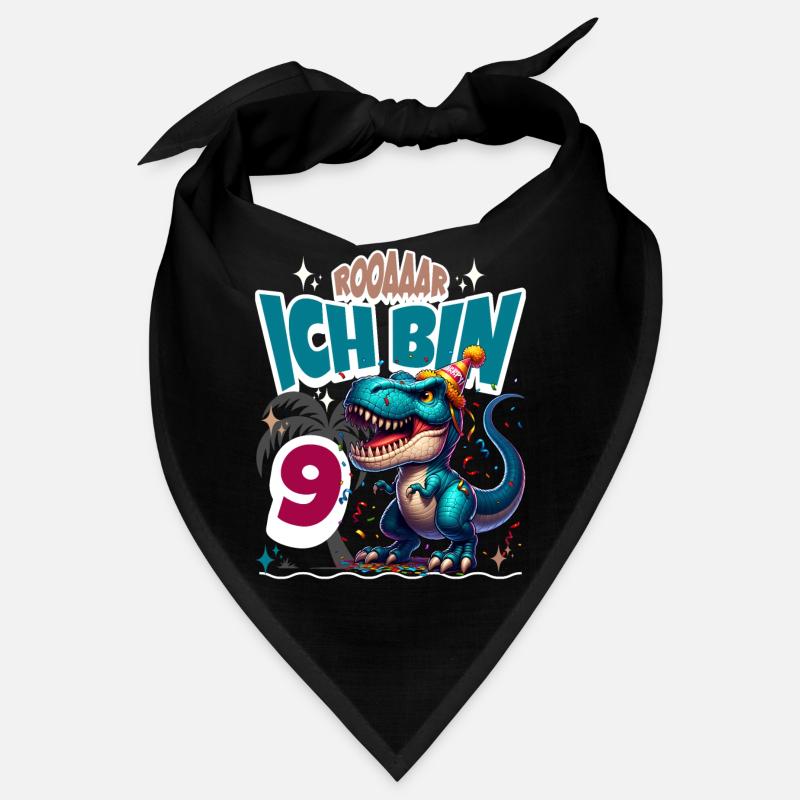 T Rex Dinosaurier 9. Geburtstag Kindergeburtstag Bandana