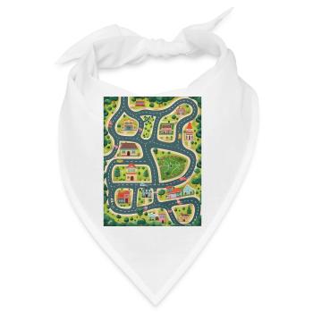 Kids Car Play Mat - Parent Massage Aid - Bandana - Weiß - Vorne
