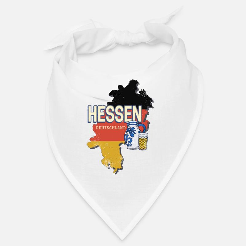 Hesse Germany State Map Souvenir Bandana