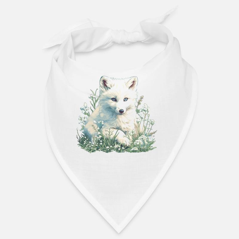 Arctic Fox Polarfüchse Polarfuchs - Bandana - Weiß