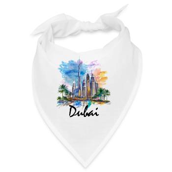 Dubai Skyline Arab Emirates - Bandana - Weiß - Vorne
