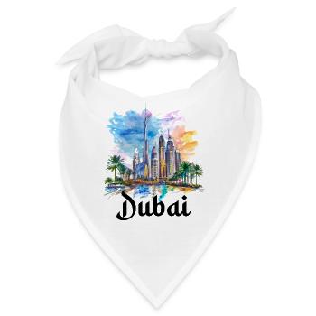 Dubai Skyline Arab Emirates - Bandana - Weiß - Vorne