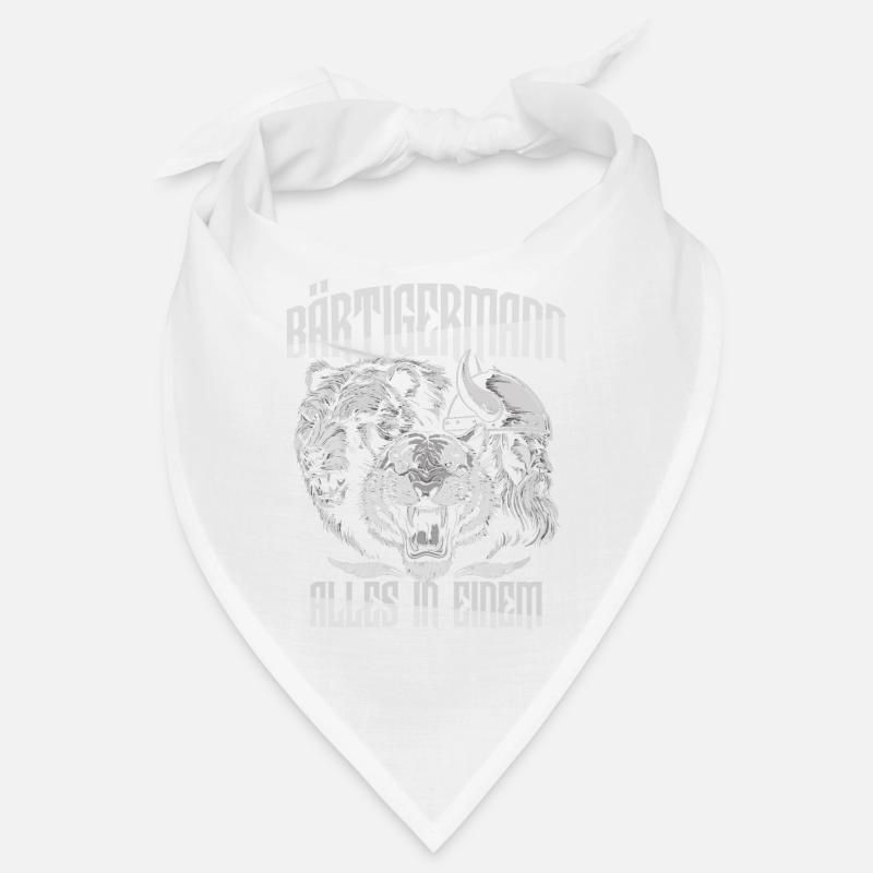 Bärtigermann alles in einem Wikinger - Bandana - Weiß