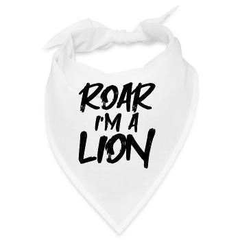 Roar I'm A Lion - Bandana - Weiß - Vorne
