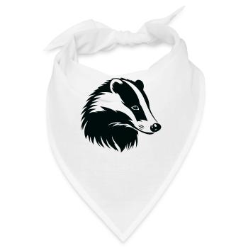 Badger Dachse Dachs - Bandana - Weiß - Vorne
