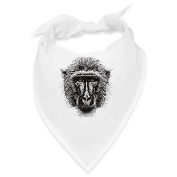 Baboon Paviane Pavian - Bandana - Weiß - Vorne