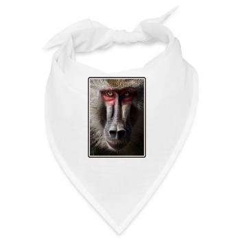 Baboon Paviane Pavian - Bandana - Weiß - Vorne