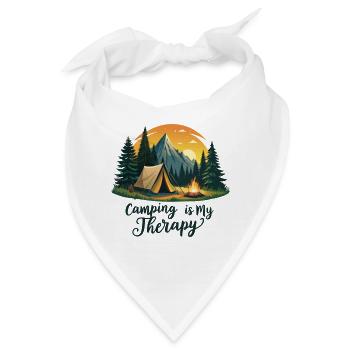 CAMPING IST MEINE THERAPIE - Bandana - Weiß - Vorne