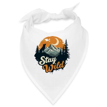 BLEIBEN SIE WILD - Bandana - Weiß - Vorne