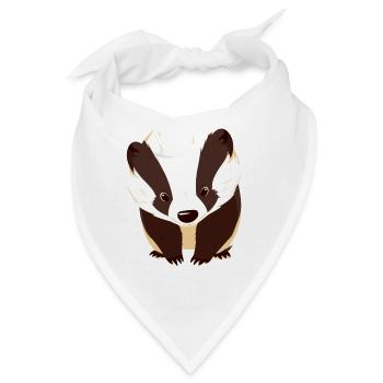 Badger Dachse Dachs - Bandana - Weiß - Vorne