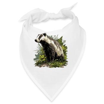 Badger Dachse Dachs - Bandana - Weiß - Vorne